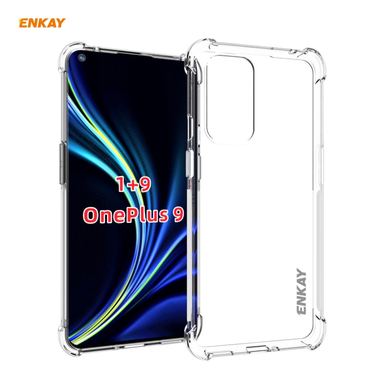 For OnePlus 9 Hat-Prince ENKAY Clear TPU Shockproof Case Soft Anti-slip Cover - OnePlus Cases by ENKAY | Online Shopping UK | buy2fix