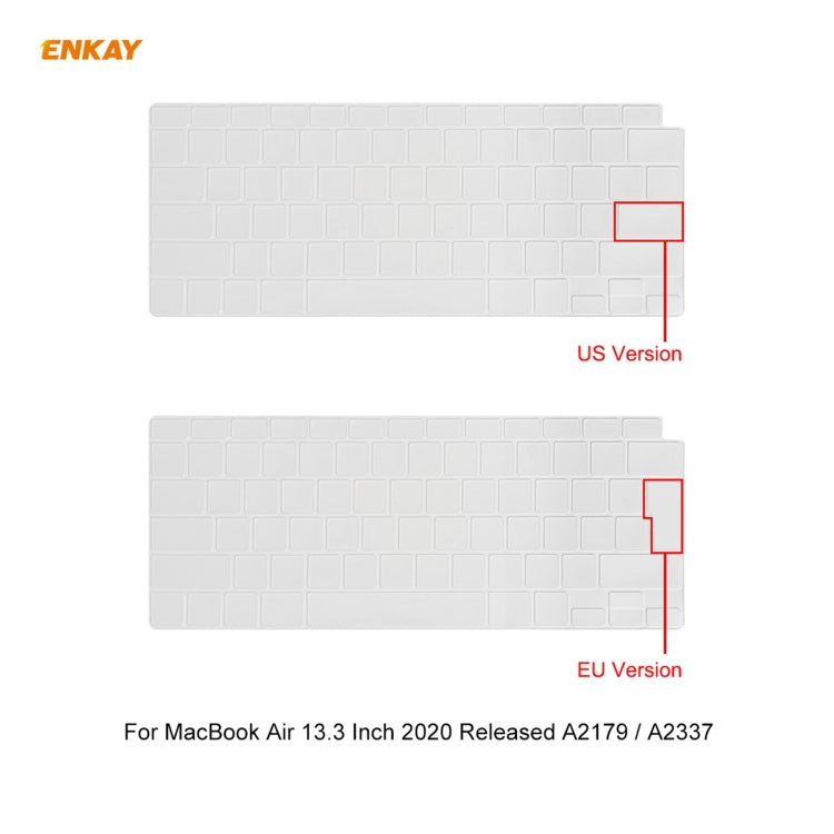 ENKAY 3 in 1 Matte Laptop Protective Case + US Version TPU Keyboard Film + Anti-dust Plugs Set for MacBook Air 13.3 inch A2179 & A2337 (2020)(Grey) - MacBook Air Cases by ENKAY | Online Shopping UK | buy2fix