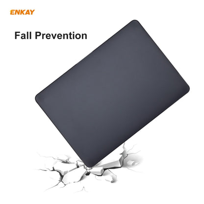 ENKAY 3 in 1 Matte Laptop Protective Case + US Version TPU Keyboard Film + Anti-dust Plugs Set for MacBook Pro 13.3 inch A2251 & A2289 & A2338 (with Touch Bar)(Dark Blue) - MacBook Pro Cases by ENKAY | Online Shopping UK | buy2fix