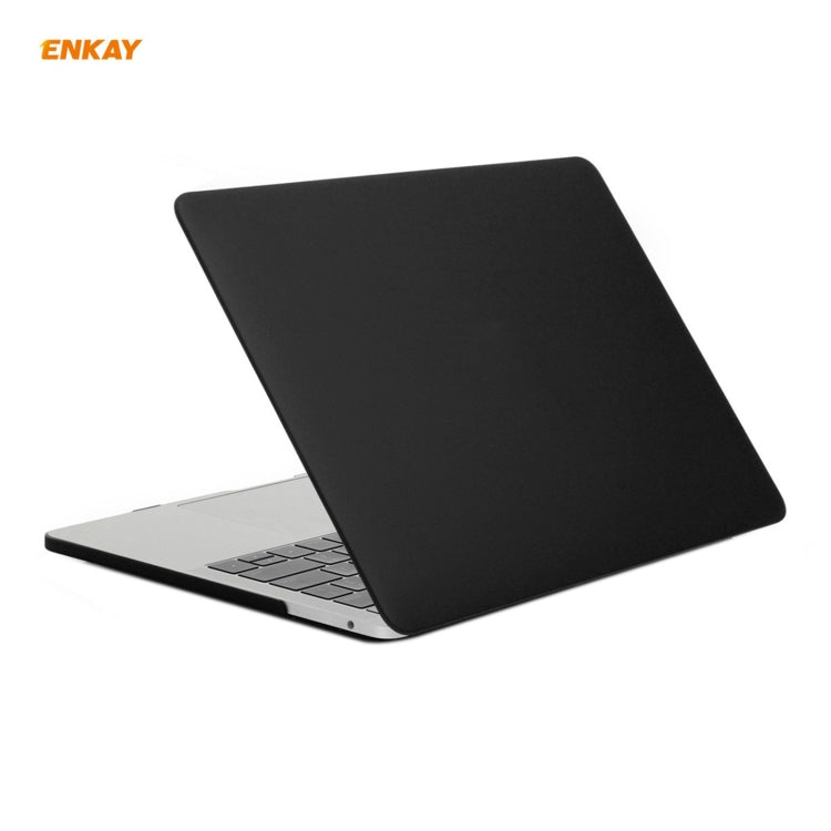 ENKAY 3 in 1 Matte Laptop Protective Case + EU Version TPU Keyboard Film + Anti-dust Plugs Set for MacBook Pro 13.3 inch A2251 & A2289 & A2338 (with Touch Bar)(Black) - MacBook Pro Cases by ENKAY | Online Shopping UK | buy2fix