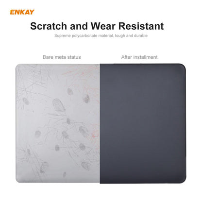 ENKAY 3 in 1 Matte Laptop Protective Case + EU Version TPU Keyboard Film + Anti-dust Plugs Set for MacBook Pro 13.3 inch A2251 & A2289 & A2338 (with Touch Bar)(Black) - MacBook Pro Cases by ENKAY | Online Shopping UK | buy2fix