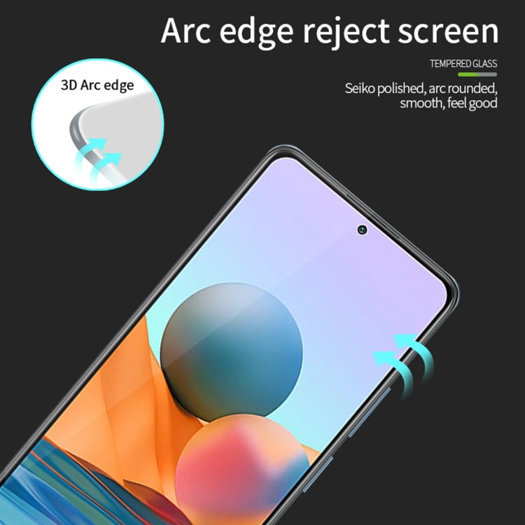 For Xiaomi Redmi Note 10 Pro / Note 10 Pro Max MOFI 9H 3D Explosion-proof Curved Screen Tempered Glass Film(Black) -  by MOFI | Online Shopping UK | buy2fix
