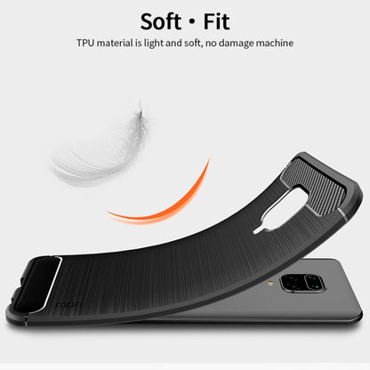 For Xiaomi Redmi Note 9s / Note 9 Pro / Note 9 Pro Max / Foco M2 Pro MOFI Gentleness Series Brushed Texture Carbon Fiber Soft TPU Case(Black) - Xiaomi Cases by MOFI | Online Shopping UK | buy2fix