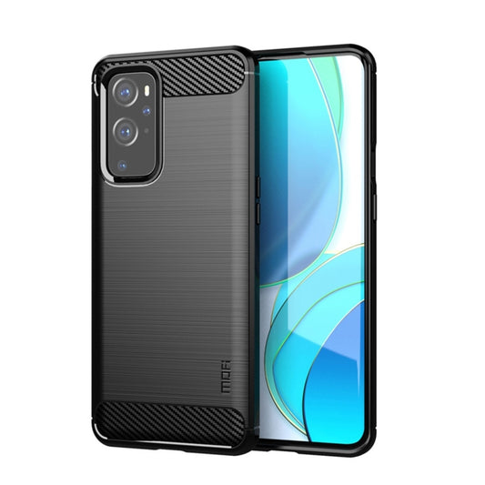 For OnePlus 9 MOFI Gentleness Series Brushed Texture Carbon Fiber Soft TPU Case(Black) - OnePlus Cases by MOFI | Online Shopping UK | buy2fix