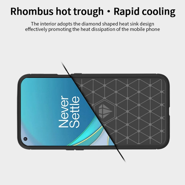 For OnePlus 9 Pro MOFI Gentleness Series Brushed Texture Carbon Fiber Soft TPU Case(Blue) - OnePlus Cases by MOFI | Online Shopping UK | buy2fix