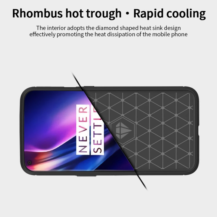 For OnePlus 8 MOFI Gentleness Series Brushed Texture Carbon Fiber Soft TPU Case(Black) - OnePlus Cases by MOFI | Online Shopping UK | buy2fix