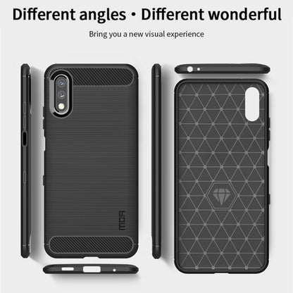 For Sony Xperia ACE ll MOFI Gentleness Series Brushed Texture Carbon Fiber Soft TPU Case(Black) - Sony Cases by MOFI | Online Shopping UK | buy2fix