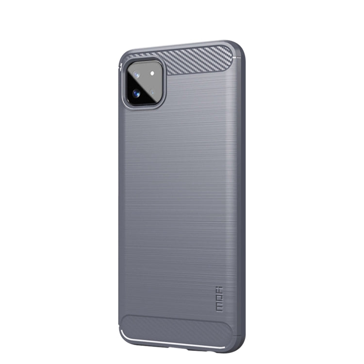 For Samsung Galaxy A22 5G MOFI Gentleness Series Brushed Texture Carbon Fiber Soft TPU Case(Gray) - Galaxy Phone Cases by MOFI | Online Shopping UK | buy2fix