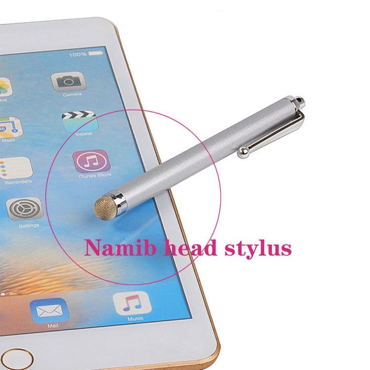 AT-19 Silver Fiber Pen Tip Stylus Capacitive Pen Mobile Phone Tablet Universal Touch Pen(Green) - Stylus Pen by buy2fix | Online Shopping UK | buy2fix