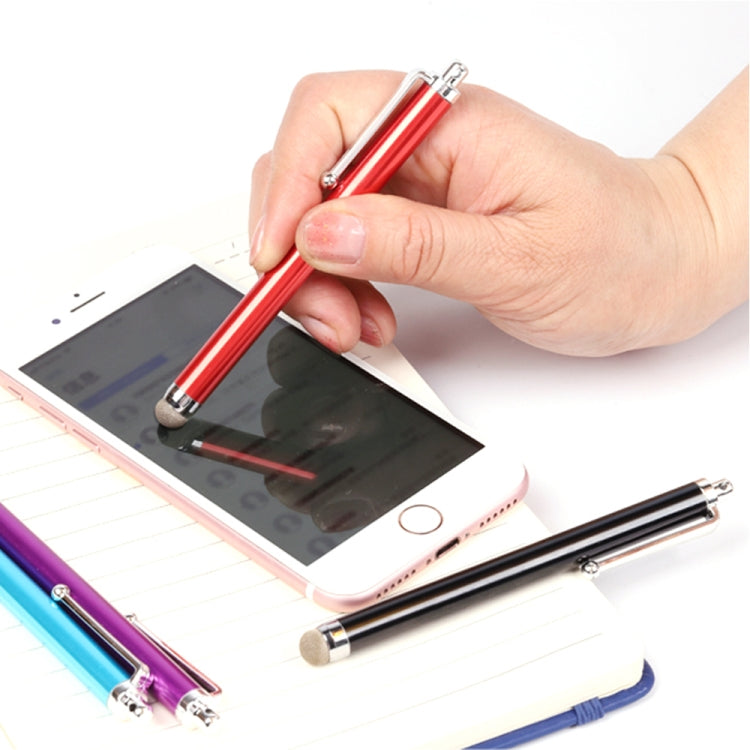 AT-19 Silver Fiber Pen Tip Stylus Capacitive Pen Mobile Phone Tablet Universal Touch Pen(Purple) - Stylus Pen by buy2fix | Online Shopping UK | buy2fix