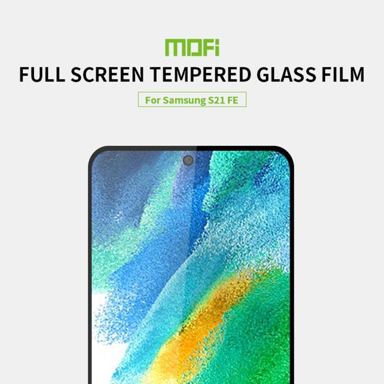 For Samsung Galaxy S21 FE MOFI 9H 2.5D Full Screen Tempered Glass Film(Black) - Galaxy Tempered Glass by MOFI | Online Shopping UK | buy2fix