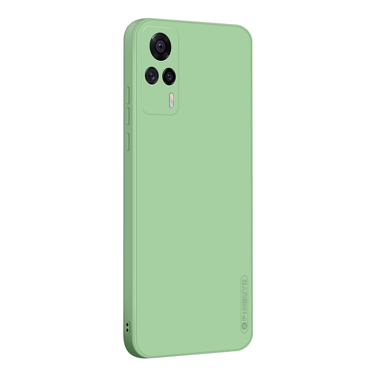 For vivo S9e PINWUYO Touching Series Liquid Silicone TPU Shockproof Case(Green) - OPPO Cases by PINWUYO | Online Shopping UK | buy2fix
