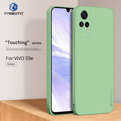 For vivo S9e PINWUYO Touching Series Liquid Silicone TPU Shockproof Case(Green) - OPPO Cases by PINWUYO | Online Shopping UK | buy2fix