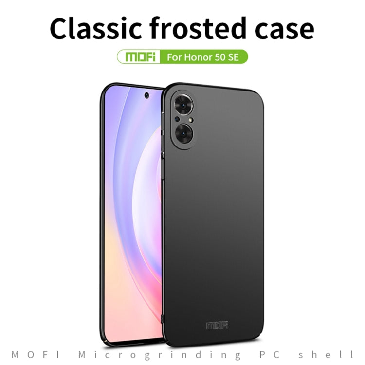 For Honor 50 SE MOFI Frosted PC Ultra-thin Hard Case(Black) - Honor Cases by MOFI | Online Shopping UK | buy2fix