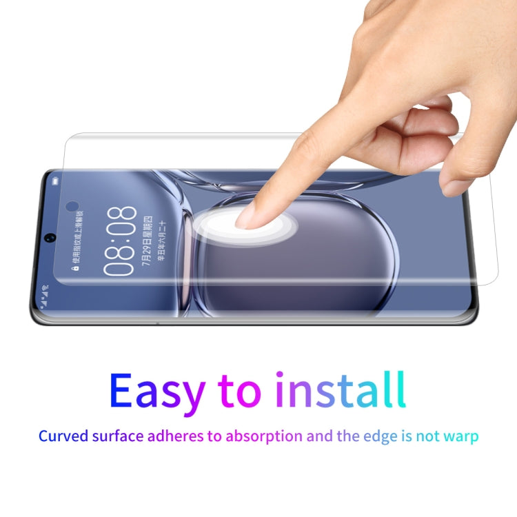 For Huawei P50 Pro 10 PCS ENKAY Hat-Prince 3D Curved Full Coverage PET Hot Bending HD Screen Protector Soft Film Support Fingerprint Unlock - For Huawei by ENKAY | Online Shopping UK | buy2fix