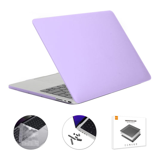 ENKAY Hat-Prince 3 in 1 Matte Laptop Protective Case + TPU Keyboard Film + Anti-dust Plugs Set for MacBook Pro 14.2 inch A2442 2021/A2779 2023, Version:EU Version(Purple) - MacBook Pro Cases by ENKAY | Online Shopping UK | buy2fix