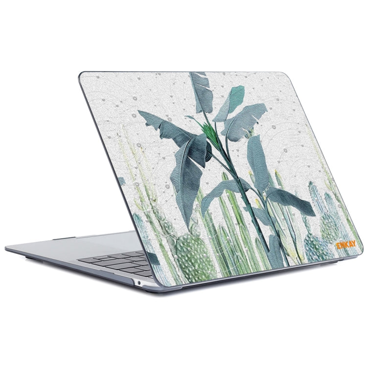 ENKAY Hat-Prince Natural Series Laotop Protective Crystal Case for MacBook Pro 14.2 inch A2442 2021/A2779 2023(Banana Leaves) - MacBook Pro Cases by ENKAY | Online Shopping UK | buy2fix