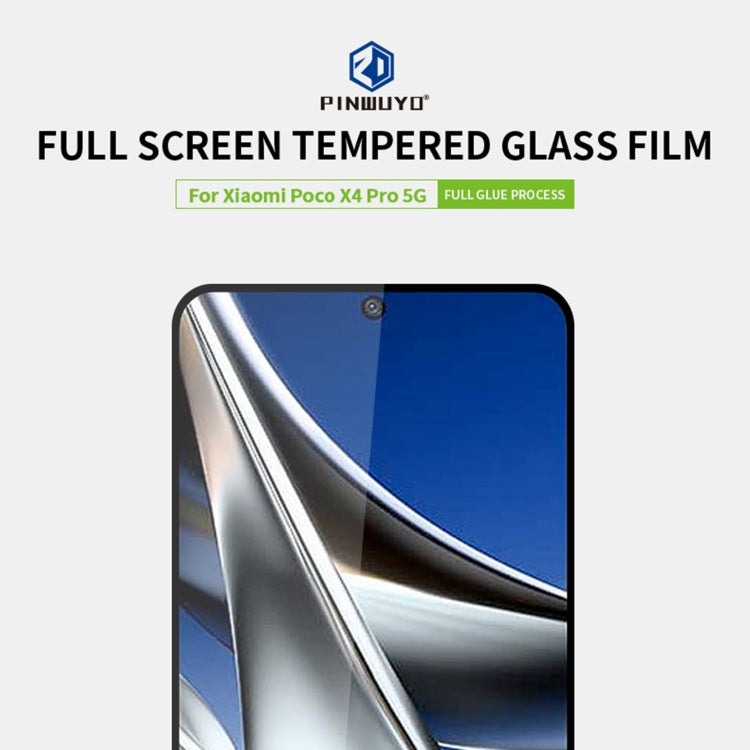 For Xiaomi Poco X4 Pro 5G PINWUYO 9H 2.5D Full Screen Tempered Glass Film(Black) -  by PINWUYO | Online Shopping UK | buy2fix