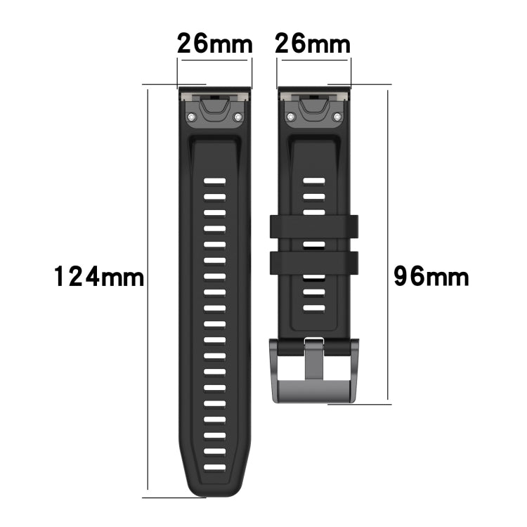 For Garmin Fenix 7X Solar 26mm Silicone Sport Pure Color Watch Band(Yellow) - Watch Bands by buy2fix | Online Shopping UK | buy2fix