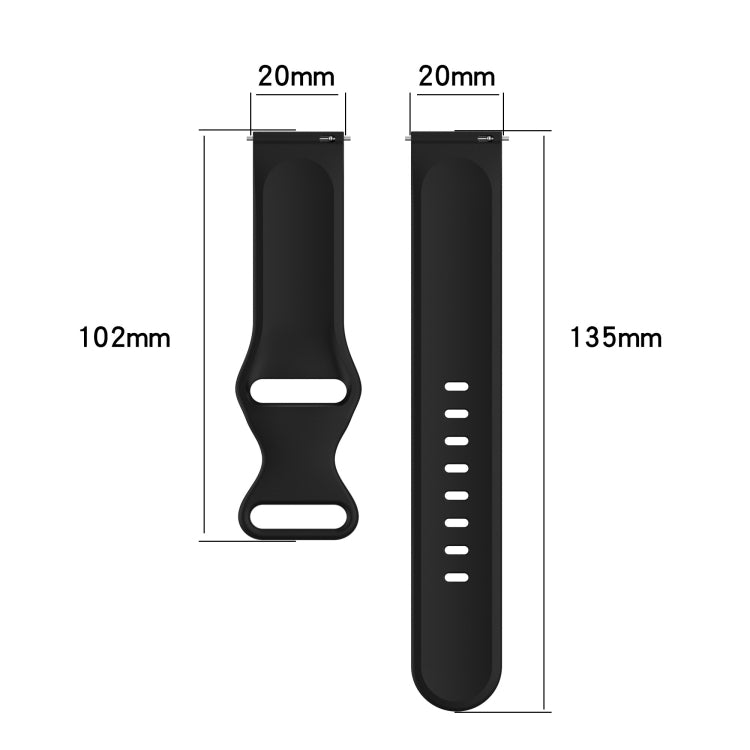For Samsung Galaxy Watch4 40mm/44mm 20mm Solid Color Silicone Watch Band(Burgundy) - Watch Bands by buy2fix | Online Shopping UK | buy2fix