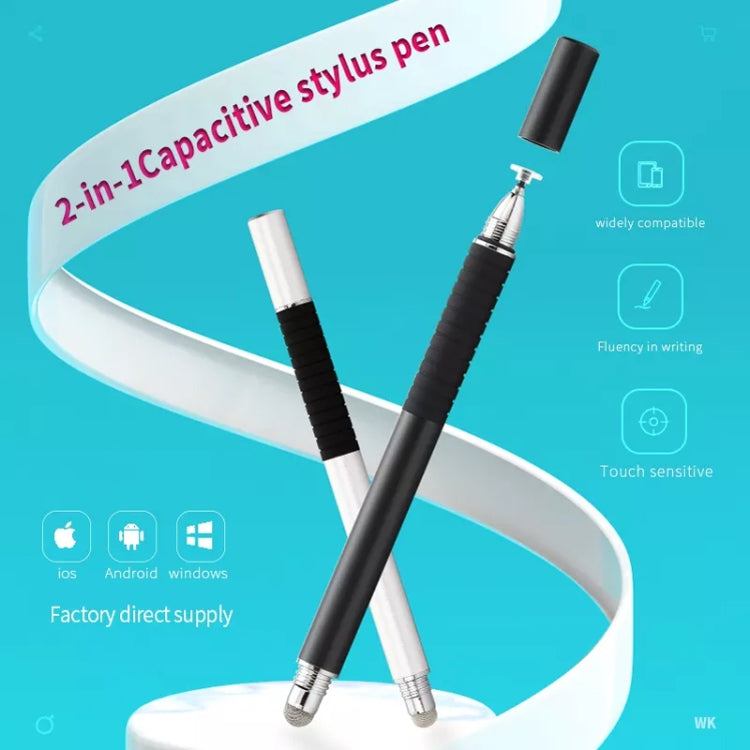 AT-31 Conductive Cloth Head + Precision Sucker Capacitive Pen Head 2-in-1 Handwriting Stylus with 1 Pen Head(Dark Blue) - Stylus Pen by buy2fix | Online Shopping UK | buy2fix