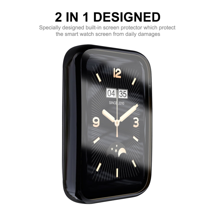 For Xiaomi Mi Band 7 Pro ENKAY Hat-Prince Full Coverage Electroplated TPU Screen Protection Case(Black) - Watch Cases by ENKAY | Online Shopping UK | buy2fix