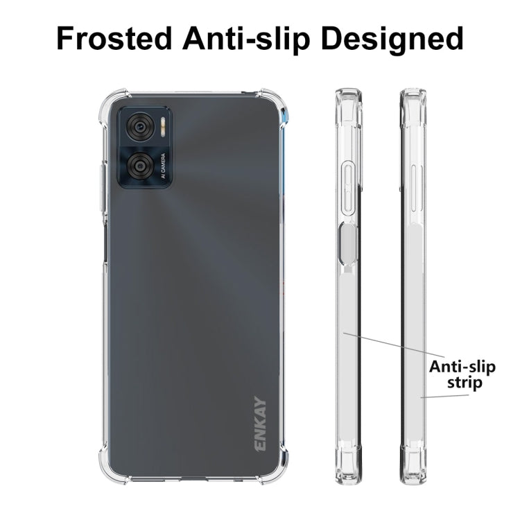 For Motorola Moto E22 4G ENKAY Clear TPU Shockproof Phone Case - Motorola Cases by ENKAY | Online Shopping UK | buy2fix