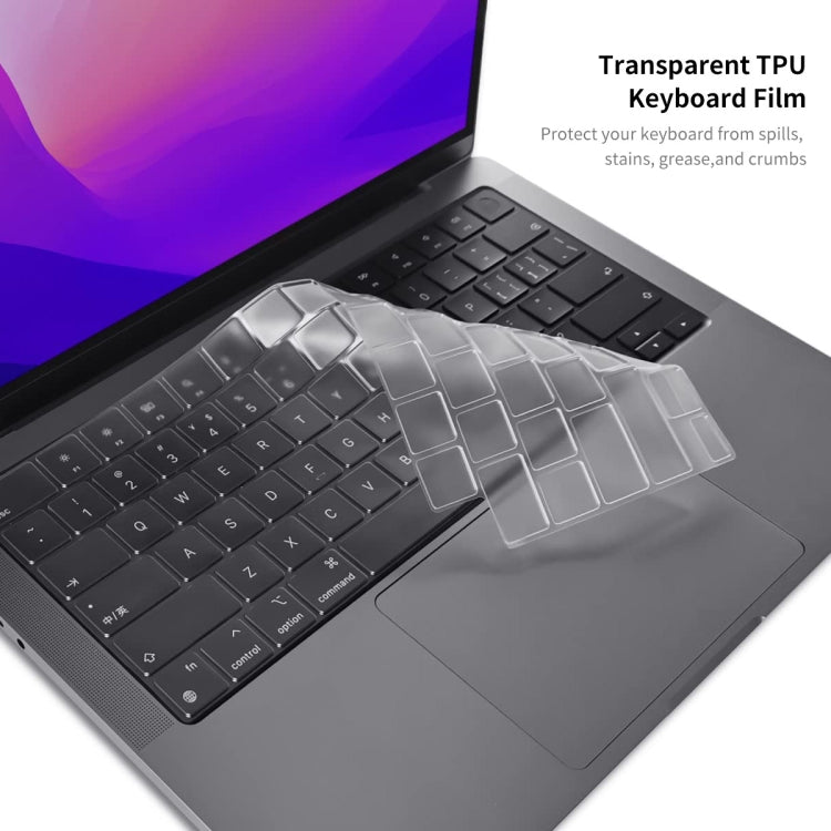 For MacBook Pro 16.2 A2485/A2880 2023 ENKAY Hat-Prince 3 in 1 Spaceman Pattern Laotop Protective Crystal Case with TPU Keyboard Film / Anti-dust Plugs, Version:EU(Spaceman No.3) - MacBook Pro Cases by ENKAY | Online Shopping UK | buy2fix