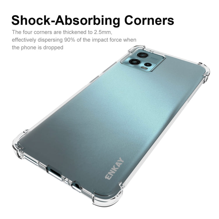 For Motorola Moto G72 4G ENKAY Transparent TPU Shockproof Phone Case - Motorola Cases by ENKAY | Online Shopping UK | buy2fix