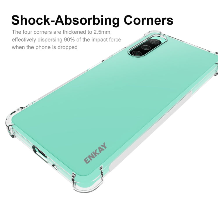 For Sony Xperia 10 V ENKAY Hat-Prince Clear TPU Shockproof Phone Case - Sony Cases by ENKAY | Online Shopping UK | buy2fix