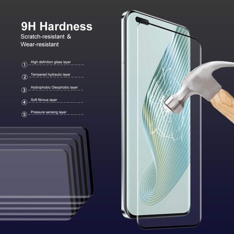 For Honor Magic5 Pro ENKAY 3D Hot Bending Edge Glue Tempered Glass Full Film with Lens Film - Honor Tempered Glass by ENKAY | Online Shopping UK | buy2fix