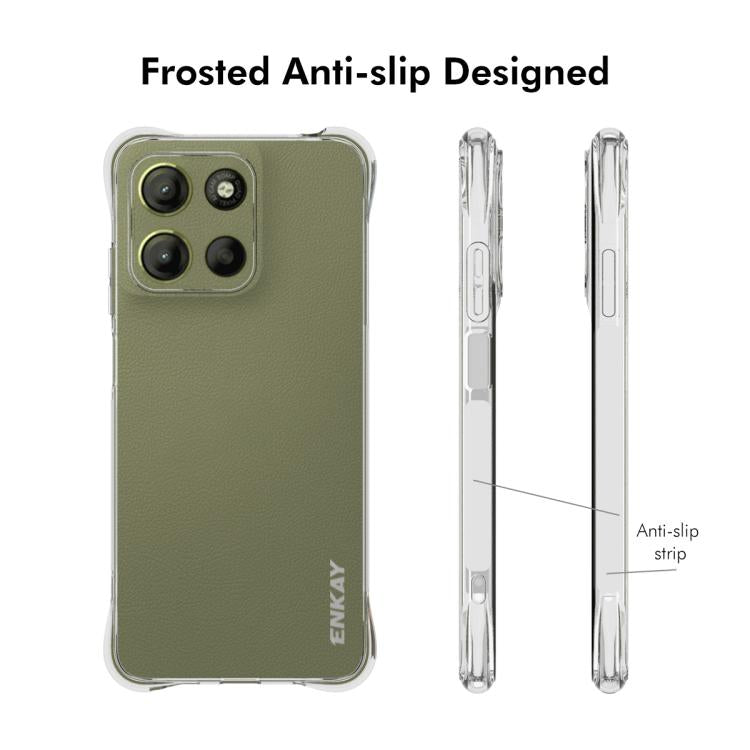 For Motorola Moto G15 4G ENKAY Hat-Prince Transparent TPU Shockproof Phone Case - Motorola Cases by ENKAY | Online Shopping UK | buy2fix