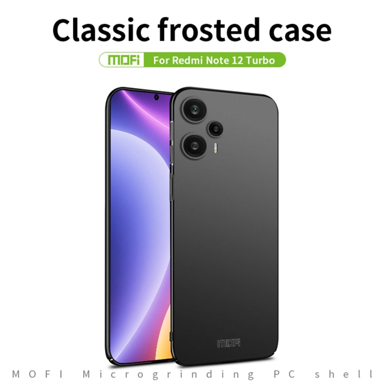 For Xiaomi Redmi Note 12 Turbo 5G MOFI Micro-Frosted PC Ultra-thin Hard Phone Case(Black) - Xiaomi Cases by MOFI | Online Shopping UK | buy2fix