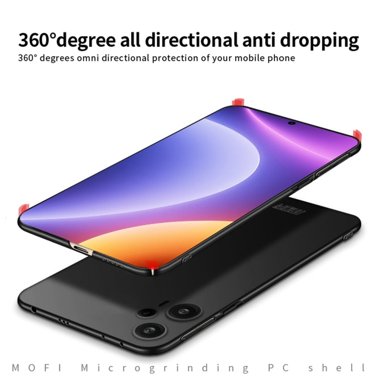 For Xiaomi Redmi Note 12 Turbo 5G MOFI Micro-Frosted PC Ultra-thin Hard Phone Case(Black) - Xiaomi Cases by MOFI | Online Shopping UK | buy2fix