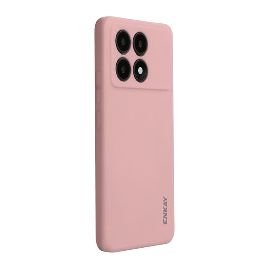 For Xiaomi Poco F6 Pro / Redmi K70 ENKAY Hat-Prince Liquid Silicone Shockproof Soft Phone Case(Pink) - Xiaomi Cases by ENKAY | Online Shopping UK | buy2fix