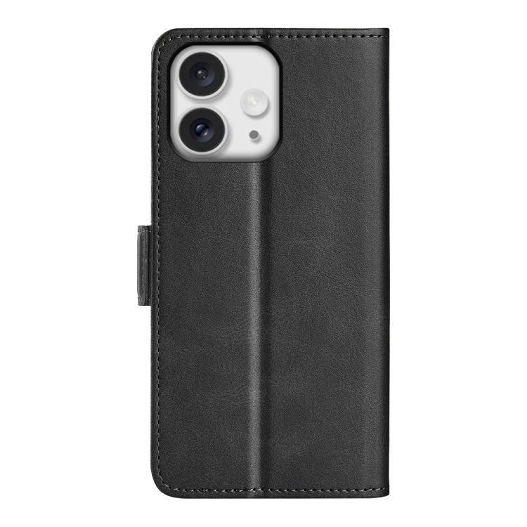 For iPhone 16 Pro Dual-side Magnetic Buckle Horizontal Flip Leather Phone Case(Black) - iPhone 16 Pro Cases by buy2fix | Online Shopping UK | buy2fix