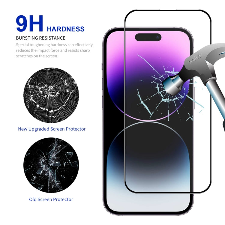 For iPhone 16 ENKAY Full Glue High Aluminum-silicon Tempered Glass Film - iPhone 16 Tempered Glass by ENKAY | Online Shopping UK | buy2fix