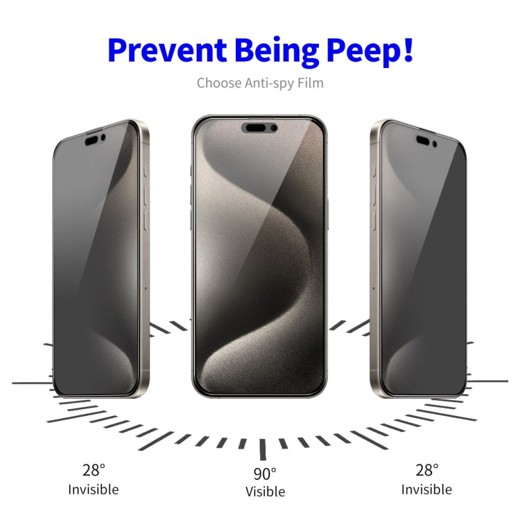 For iPhone 16 Pro ENKAY Hat-Prince 28 Degree Anti-peeping Tempered Glass Full Screen Film - iPhone 16 Pro Tempered Glass by ENKAY | Online Shopping UK | buy2fix