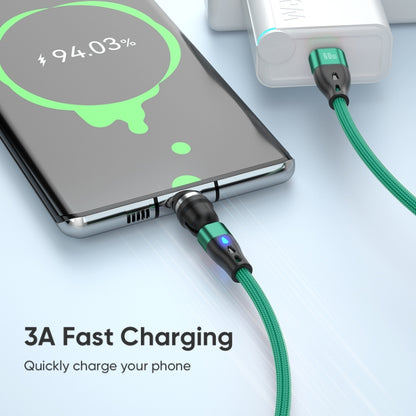 ENKAY PD60W Type-C to Type-C / 8 Pin / Micro USB Magnetic 540 Degrees Rotating Fast Charging Cable, Length:2m(Green) - Charging Cable & Head by ENKAY | Online Shopping UK | buy2fix