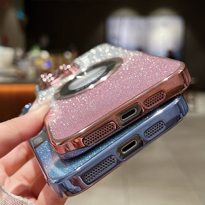 For iPhone 14 MagSafe Gradient Glitter Electroplating TPU Phone Case(Green) - iPhone 14 Cases by buy2fix | Online Shopping UK | buy2fix