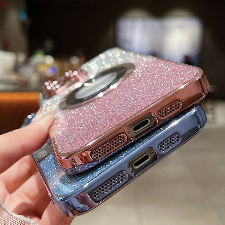 For iPhone 16 Pro Max Gradient Glitter Electroplating MagSafe TPU Phone Case(Rose) - iPhone 16 Pro Max Cases by buy2fix | Online Shopping UK | buy2fix