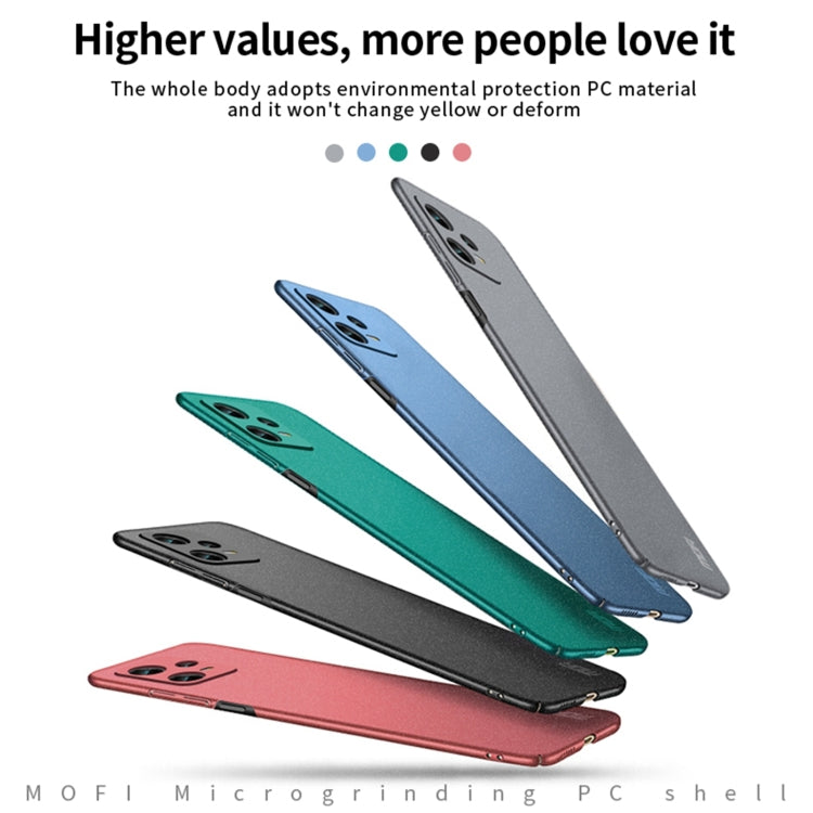 For Xiaomi Redmi Note 12 Pro Global MOFI Fandun Series Frosted PC Ultra-thin All-inclusive Phone Case(Green) - Xiaomi Cases by MOFI | Online Shopping UK | buy2fix