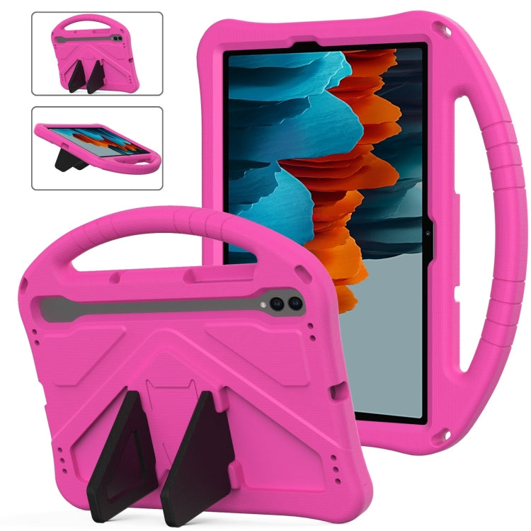 For Samsung Galaxy Tab S7 T870 EVA Shockproof Tablet Case with Holder(Rose Red) - Galaxy Tab S7 by buy2fix | Online Shopping UK | buy2fix