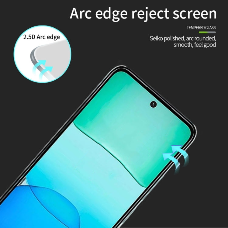 For Xiaomi Redmi 13 4G PINWUYO 9H 2.5D Full Screen Tempered Glass Film(Black) - Redmi 13 Tempered Glass by PINWUYO | Online Shopping UK | buy2fix