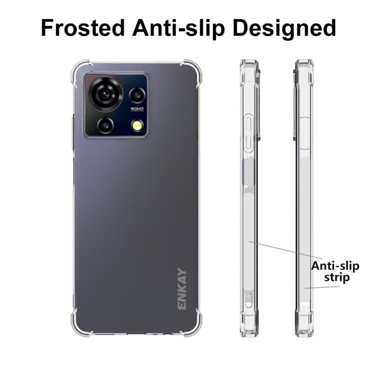 For ZTE Blade V50 Vita 4G ENKAY Clear TPU Shockproof Anti-slip Phone Case - ZTE Cases by ENKAY | Online Shopping UK | buy2fix