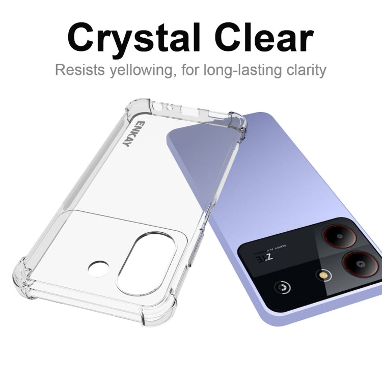 For ZTE Blade A54 4G ENKAY Clear TPU Shockproof Anti-slip Phone Case - ZTE Cases by ENKAY | Online Shopping UK | buy2fix