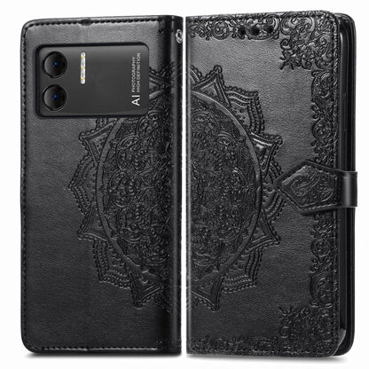 For DOOGEE X98 Pro / X98 Mandala Flower Embossed Leather Phone Case(Black) - Doogee Cases by buy2fix | Online Shopping UK | buy2fix