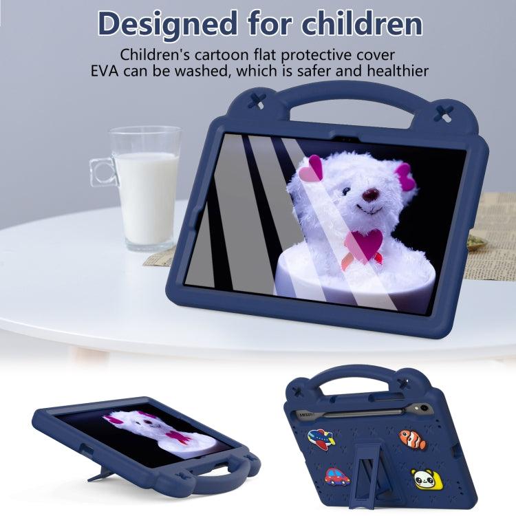 For Samsung Galaxy Tab S9 FE / X510N Handle Kickstand Children EVA Shockproof Tablet Case(Navy Blue) - Galaxy Tab S9 FE by buy2fix | Online Shopping UK | buy2fix