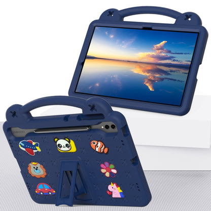 For Samsung Galaxy Tab S9 FE+ 12.4 X610N Handle Kickstand Children EVA Shockproof Tablet Case(Navy Blue) - Galaxy Tab S9 FE+ by buy2fix | Online Shopping UK | buy2fix