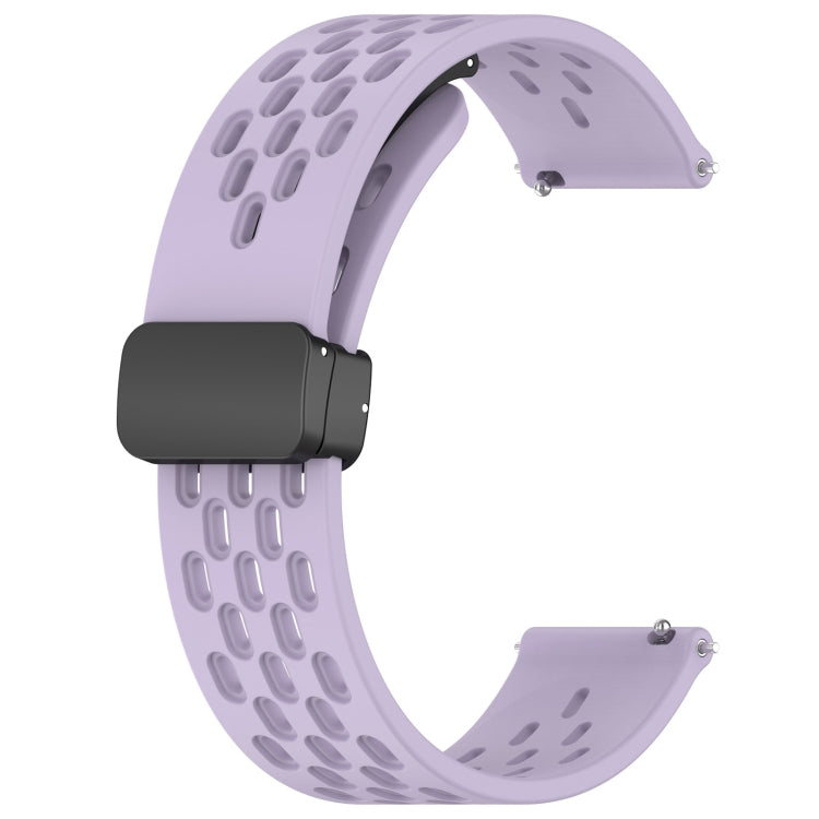 For Amazfit GTR Mini 20mm Folding Magnetic Clasp Silicone Watch Band(Purple) - Watch Bands by buy2fix | Online Shopping UK | buy2fix